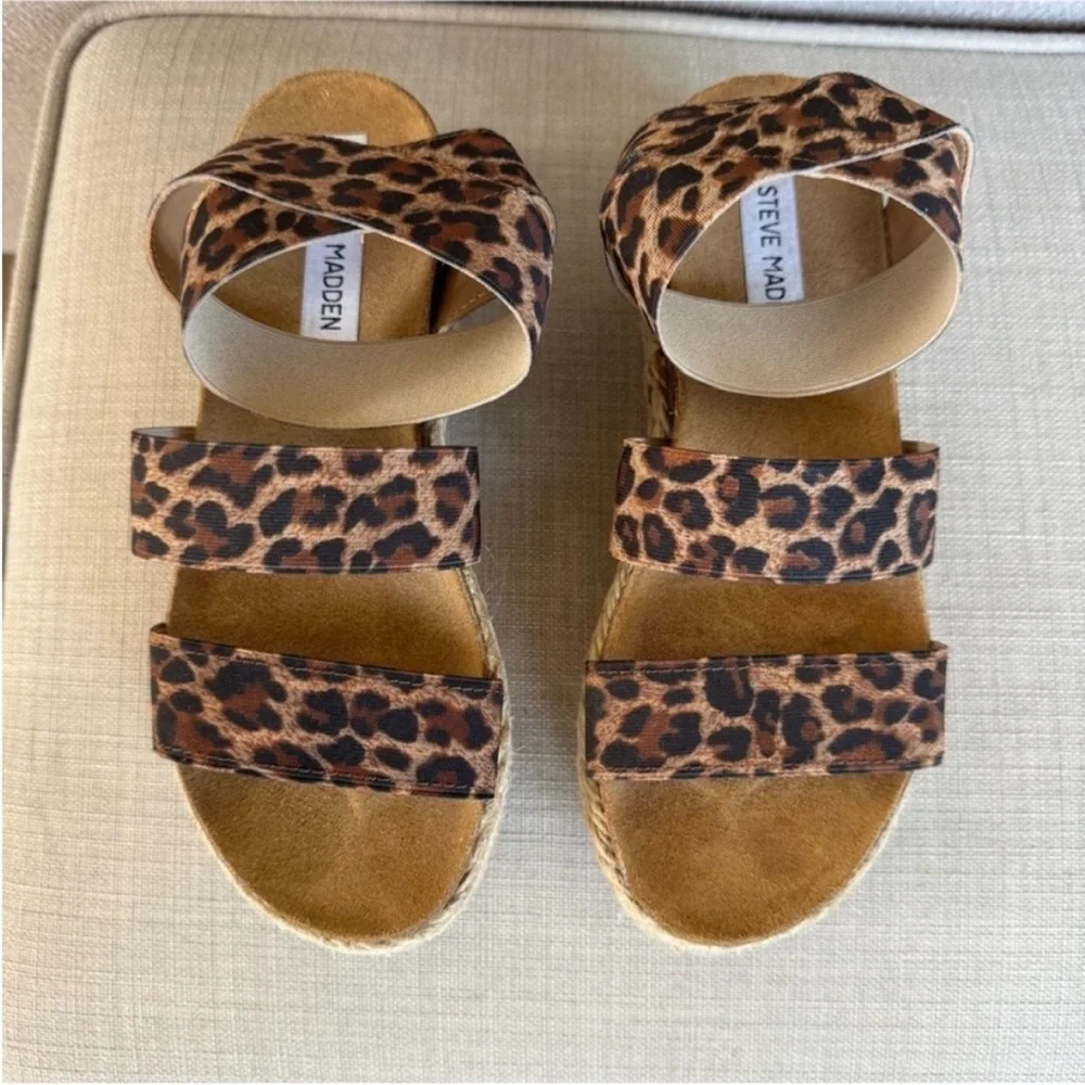 Steve Madden Brown Espadrille Platform Sandals